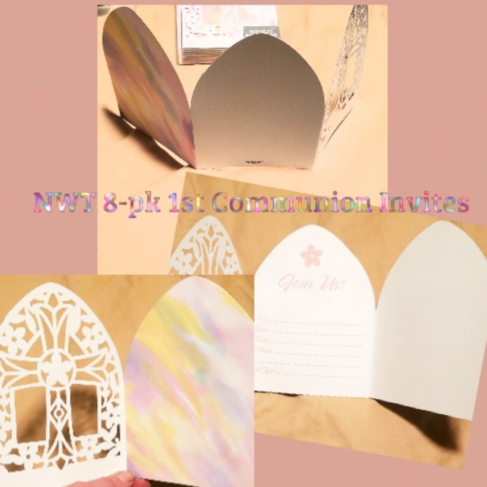 NWT 1pk 1st Holy Communion Church Invitations + 1pk Thank You Cards!